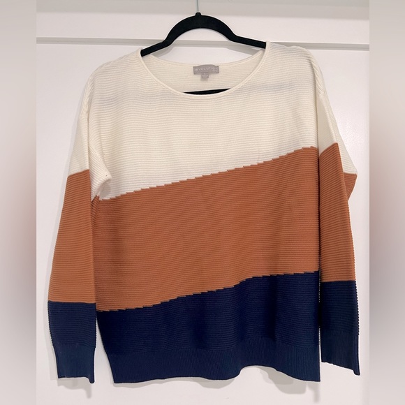Evolution by Cyrus, Tarley Color Block Pullover Sweater, Size Large - Picture 8 of 9